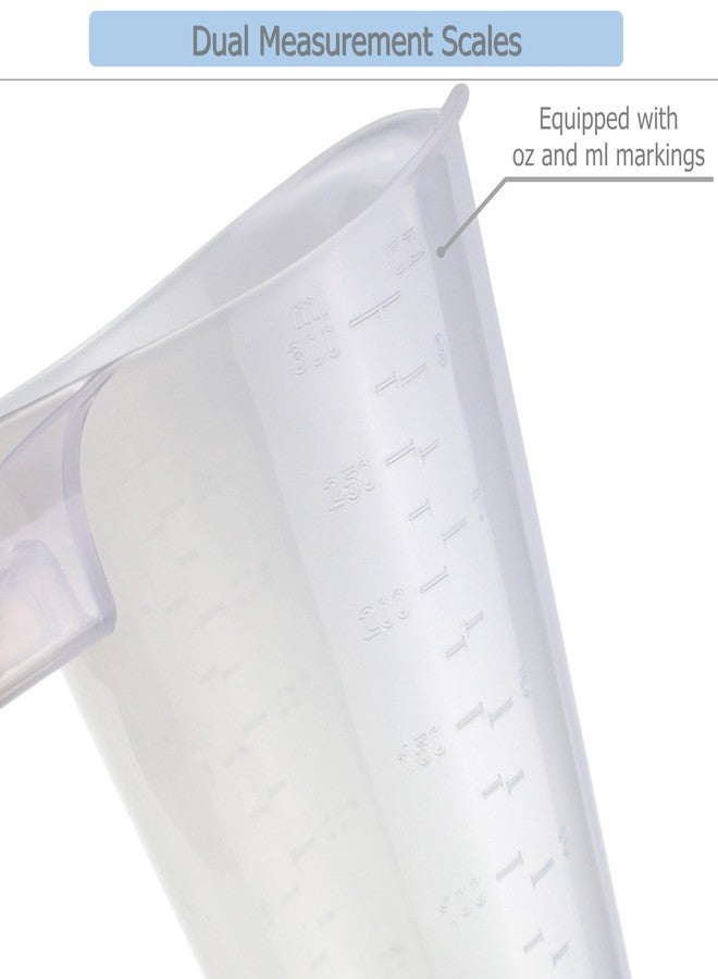 EIKS Plastic Measuring Pitcher Cups with Spout and Measurement Scale for Kitchen Baking, Cooking, Mixing & Measuring (300ml * 2 + 1000ml * 2) - Image 5
