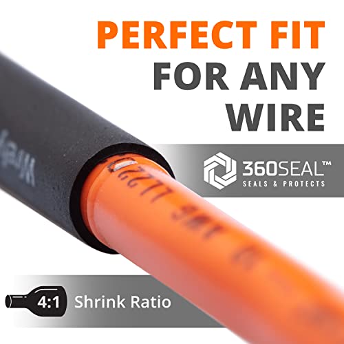 Wirefy 5/8" Heat Shrink Tubing - 4:1 Ratio - Adhesive Lined - a resistant Heat Shrink - 50 Feet Roll - Black - Image 5