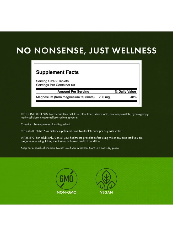 SWANSON Magnesium Taurate 100 mg 120 tablets - Image 2