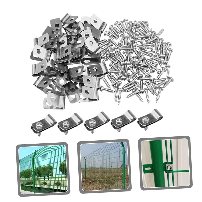 Stainless Steel Wire Clips 100 Sets for Wire Fence Cattle Panel Pet Cage Durable and Easy to Use Farming Essential - Image 3