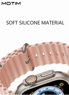 Motim 2 Pcs Silicone Apple Watch Loop Band Ocean Band 41mm/40mm/38mm, Soft Adjustable Band Replacement Strap, Sport Strap for Apple Watch Ultra/ SE/Series 10/9/8/7/6/5/4/3/2/1  - Image 4