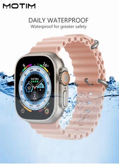 Motim 2 Pcs Silicone Apple Watch Loop Band Ocean Band 41mm/40mm/38mm, Soft Adjustable Band Replacement Strap, Sport Strap for Apple Watch Ultra/ SE/Series 10/9/8/7/6/5/4/3/2/1  - Image 3
