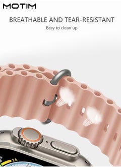 Motim 2 Pcs Silicone Apple Watch Loop Band Ocean Band 41mm/40mm/38mm, Soft Adjustable Band Replacement Strap, Sport Strap for Apple Watch Ultra/ SE/Series 10/9/8/7/6/5/4/3/2/1  - Image 5