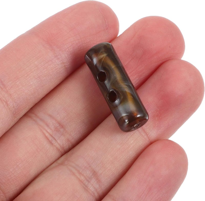 10pcs Resin Horn Toggle Buttons for Coat Replacement and Decorative Sewing, Retro Brown Patterned Buckles Suitable for Overcoats and Wool Sweaters - Image 4
