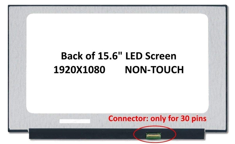 FULLCOM New 156 Screen Compatible with N156HGAEA3 Also fit NT156FHMN51 NT156FHMN62 NT156FHMN61 No Bracket 1920X1080 Slim Matte 30 pin Without Bracket