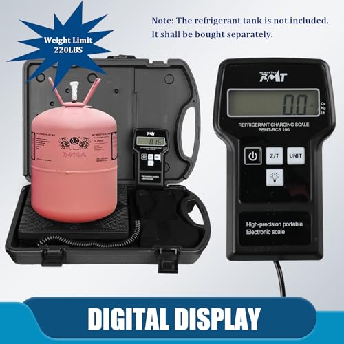 PB Motor Tech BMT PB Motor TECH 220LBS Electronic Refrigerant Charging Scale with Portable Case, Digital Freon Scale, HVAC Refrigerant Scale for All Refrigerant Recovery Tanks - Image 4