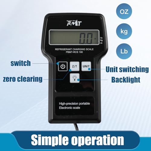 PB Motor Tech BMT PB Motor TECH 220LBS Electronic Refrigerant Charging Scale with Portable Case, Digital Freon Scale, HVAC Refrigerant Scale for All Refrigerant Recovery Tanks - Image 3