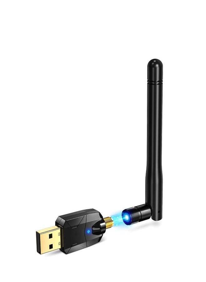 Generic SYOSI, Long Range USB Bluetooth 5.1 Adapter for PC, High Gain Bluetooth 5.1 Dongle Receiver for Bluetooth Earphone, Mouse, Keyboard, Speakers, for Desktop Laptop Supports with Windows 11, 10  - Image 1