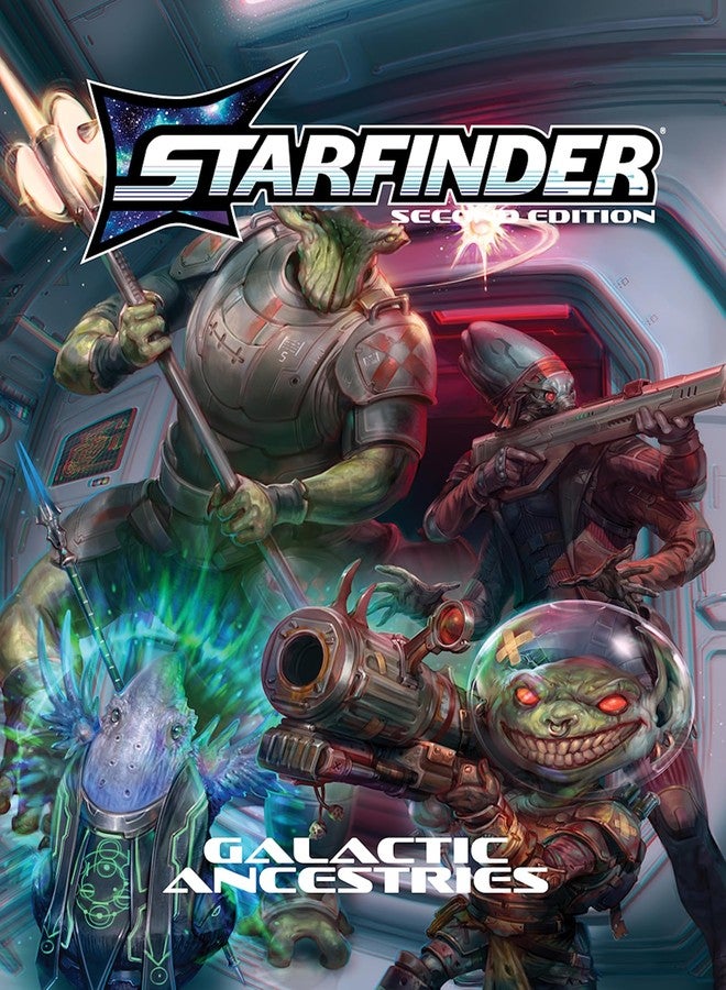 بايزو كتاب Paizo Starfinder Galactic Ancestrys ذو الغلاف المقوى - 21 سلالة فضائية جديدة قابلة للعب في لعبة تقمص الأدوار Starfinder Second Edition، متوافق مع Pathfinder 2E - Image 1
