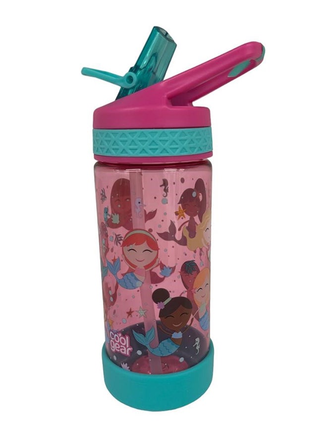 Cool Gear Water Bottle System W Stick 16Oz Pink-Mermaidsleak Proof , Cool Gear , Cool Gear  For Gym, Cool Gear  For Travel, Trendy Hydration Bottle, Reusable Bottle, Cool Gear  For Kids, Cool Gear Saudi - Image 2