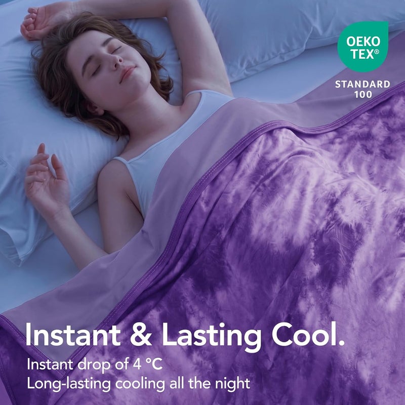 Topcee Cooling Blanket 60''x80'' for Hot Sleepers, Arc-Chill Q-Max>0.35 Double Sided Cold Blankets for Night Sweats, Cool Soft Lightweight Summer Blanket for Sofa Bed Couch, Gifts for Women Twin - Image 2