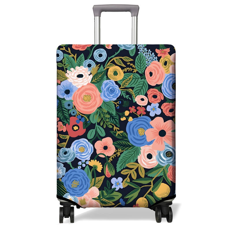 PtRug Travel Luggage Cover Suitcase Protector Fits 1832 Inch Wheel Covers PatternedTravel Related Items Flower Luggage Protector Elastic S - Image 2