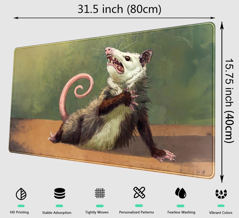 DCJJM Cute Kawaii Anime Mouse Desk Mat Cartoon XXL Large Gaming Mouse Pad with Stitched Edges, Cool Computer Laptop Keyboard Mouse Mat 31.5x15.75 in, Non-Slip Rubber Base Mousepad for Gamer Lover - Image 2