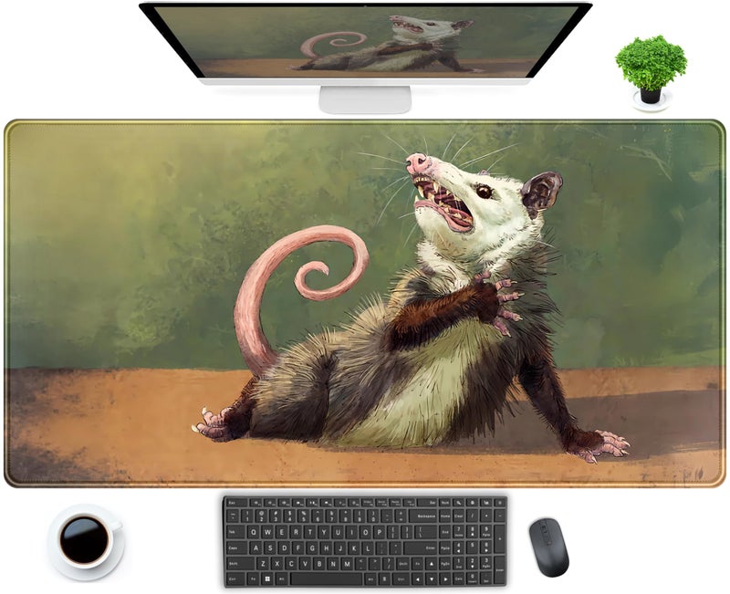 DCJJM Cute Kawaii Anime Mouse Desk Mat Cartoon XXL Large Gaming Mouse Pad with Stitched Edges, Cool Computer Laptop Keyboard Mouse Mat 31.5x15.75 in, Non-Slip Rubber Base Mousepad for Gamer Lover - Image 1