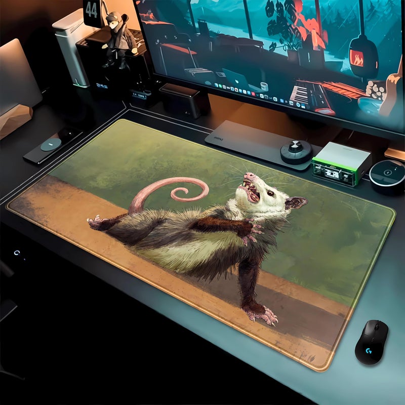DCJJM Cute Kawaii Anime Mouse Desk Mat Cartoon XXL Large Gaming Mouse Pad with Stitched Edges, Cool Computer Laptop Keyboard Mouse Mat 31.5x15.75 in, Non-Slip Rubber Base Mousepad for Gamer Lover - Image 3