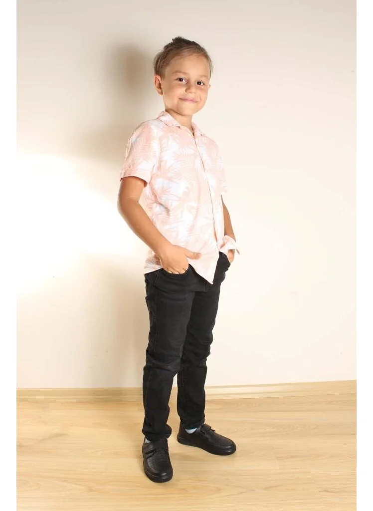 Fast Step Unisex Genuine Leather Taped Velcro Orthopedic Casual Children's School Shoes 770FA917BSK
