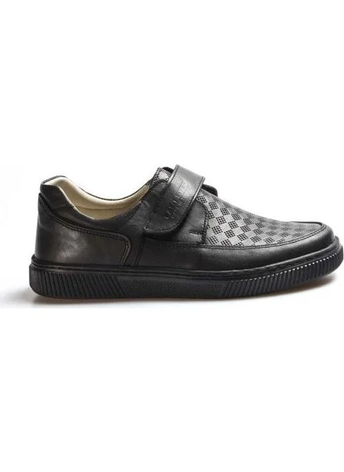 Fast Step Unisex Genuine Leather Taped Velcro Orthopedic Casual Children's School Shoes 770FA917BSK