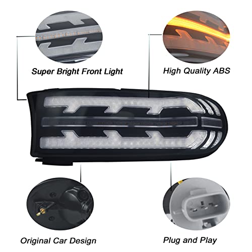 KEEGTBOX Switchback White/Amber Front LED DRL Headlight as Daytime Running light and Turn Signal Light 2 in 1 Compatible with Toyota FJ Cruiser 2007-2021 Accessories - Image 3