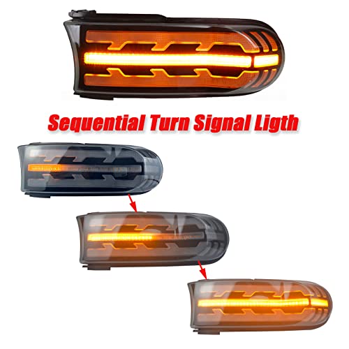 KEEGTBOX Switchback White/Amber Front LED DRL Headlight as Daytime Running light and Turn Signal Light 2 in 1 Compatible with Toyota FJ Cruiser 2007-2021 Accessories - Image 5