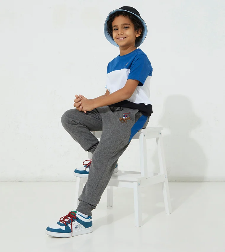 BEVERLY HILLS POLO CLUB  Logo Embroidered Piled High Jogger Pants for Men | Best Price UAE