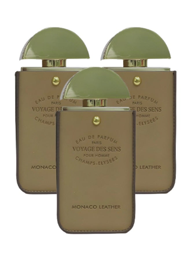 فاان 3 قطع عطر فوياج ديس سينس موناكو ليذر للرجال 100 مل - Image 1