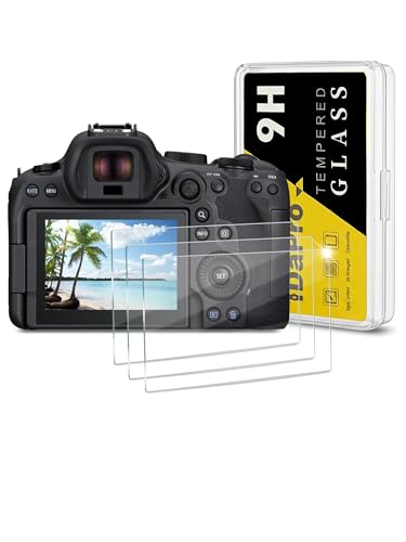 iDaPro Screen Protector for Canon EOS R6 Mark III/Mark II/EOS R6 [3 Pack],Tempered Glass with 0.3mm ultra thin for EOS R6III/II,9H Hardness,Anti-Scrach Anti-Bubble,Easy Installation - Image 1