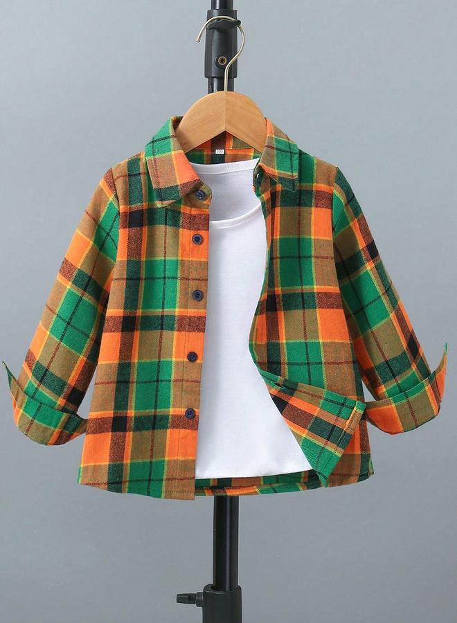 تايك تو قميص بطبعة مربعات وتفاصيل أزرار - Image 1