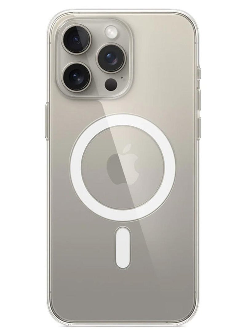 Magsafe Case for iPhone 15 Pro Max Magsafe Clear Cover Magnetic Wireless Charging Support, Shockproof Protection, Scratch-Resistant for iPhone 15 Pro Max - Clear - Image 1