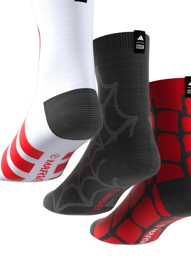 Adidas Kids 3 Pack Spider Man Graphic Socks  - Image 4
