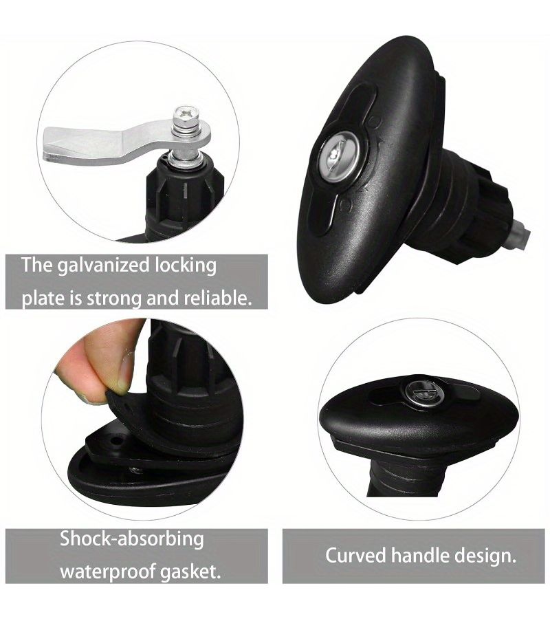 Color Keyed Alike RV Camper Shell T Handle Lock Black Zinc Alloy - Image 3