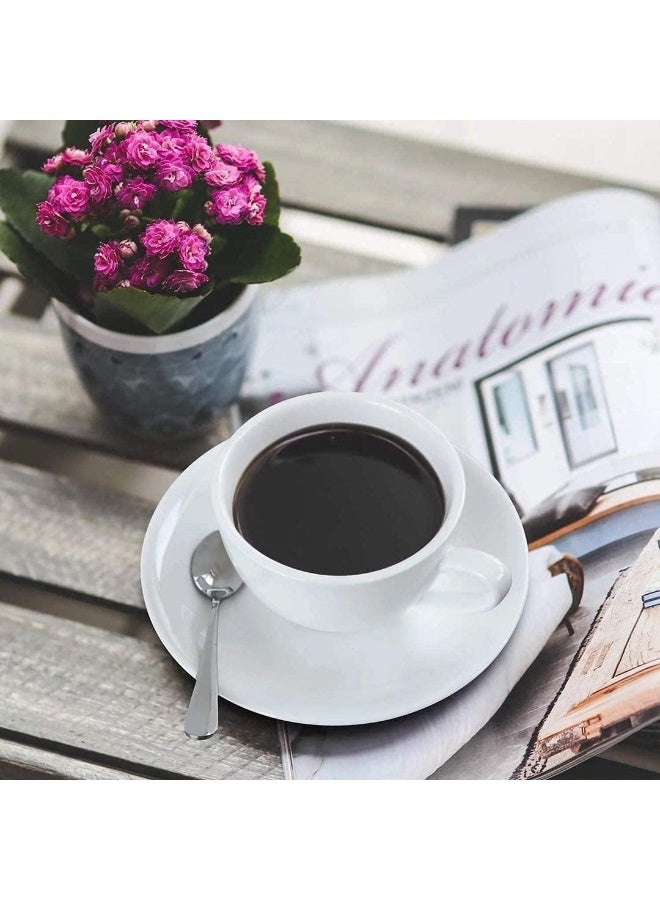 ECVV 12 Pieces Stainless Steel Tea Spoons Set | Heavy-Duty Small Spoons for Coffee, Tea & Dessert | Mirror Polished Cutlery Utensils for Kitchen & Dining | Silver - Image 2