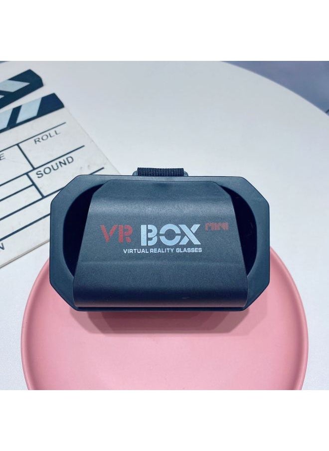 Generic MiniVR Glasses 3D Glasses Glasses Mobile Phone Virtual Reality Theater Eye Mask Silicone Host Adult Gift-Color:Black  - Image 3