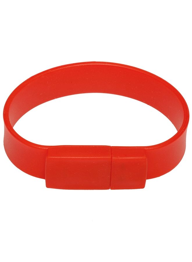 BURAQ 8GB Silicon Bracelets USB 2.0 Flash Disk(Red) - Image 1