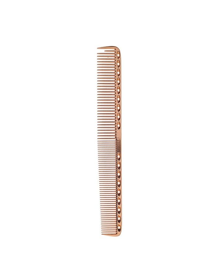 Micro Trader Aluminum Hair Comb Metal Cutting Hairdressing Barbers Combs Antistatic Ultra Thin Rose Gold - Image 1