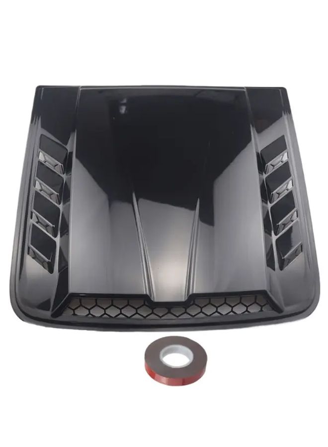 Black Polished Hood Scoop for Most Flat Top Models Front Design Durable Plastic - Image 4