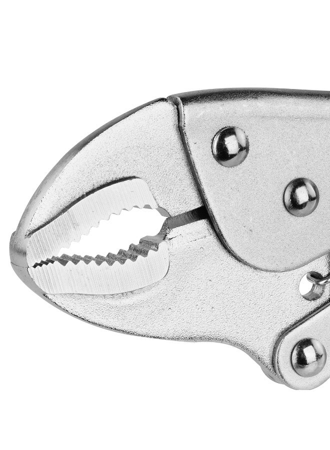 توتال كماشة قفل مقاس 7 بوصات بفكيين منحنيين وقاطعة أسلاك، مقبض متين، ذراع تحرير سريع، فكوك قابلة للتعديل، طلاء مقاوم للصدأ، للاستخدام في الأعمال اليدوية والسيارات والمنزل. - Image 3