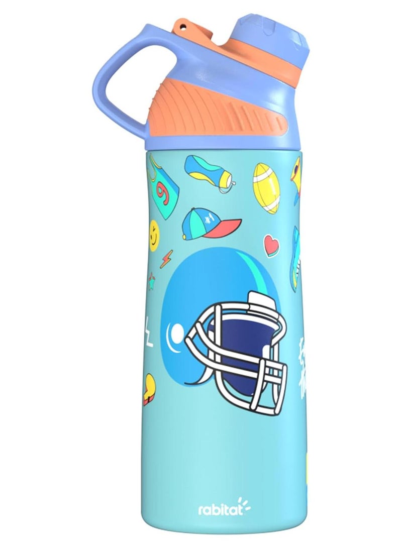 Rabitat ZYLO Vacuum Insulated Water Bottle Mad Eye 550ml | 2 Years Brand Warranty | Water Bottle for School Kids | Thermos Flask | Upto 24 hrs Hot and Cold Steel Water Bottle | ISI Certified - Image 1