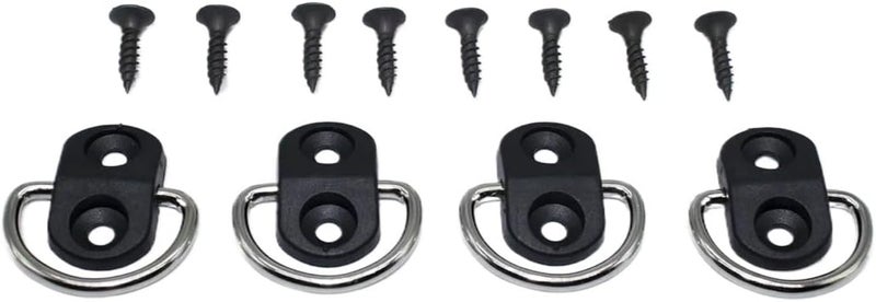 D-Ring Tie Downs Anchor 4Set Car Cargo Net Floor Hook Accessories Rear Trunk Boot Tie Down Ring Loop Hanging Flat Screen Fixing - Image 2