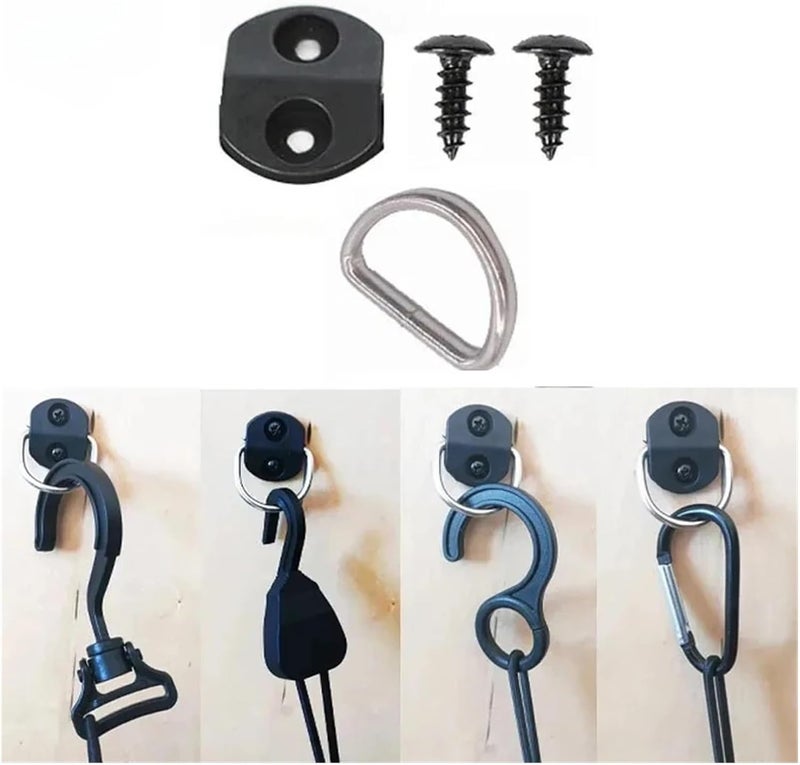 D-Ring Tie Downs Anchor 4Set Car Cargo Net Floor Hook Accessories Rear Trunk Boot Tie Down Ring Loop Hanging Flat Screen Fixing - Image 3