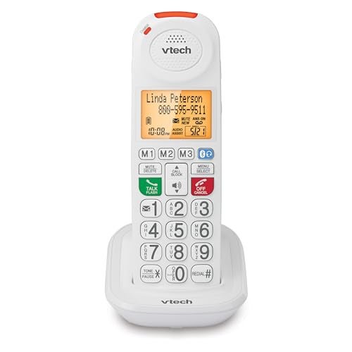 VTech SN5107 Amplified Additional Handset with Big Buttons Large Display 50dB Audio Assist for SN5127 SN5147 Senior Phones - Image 1