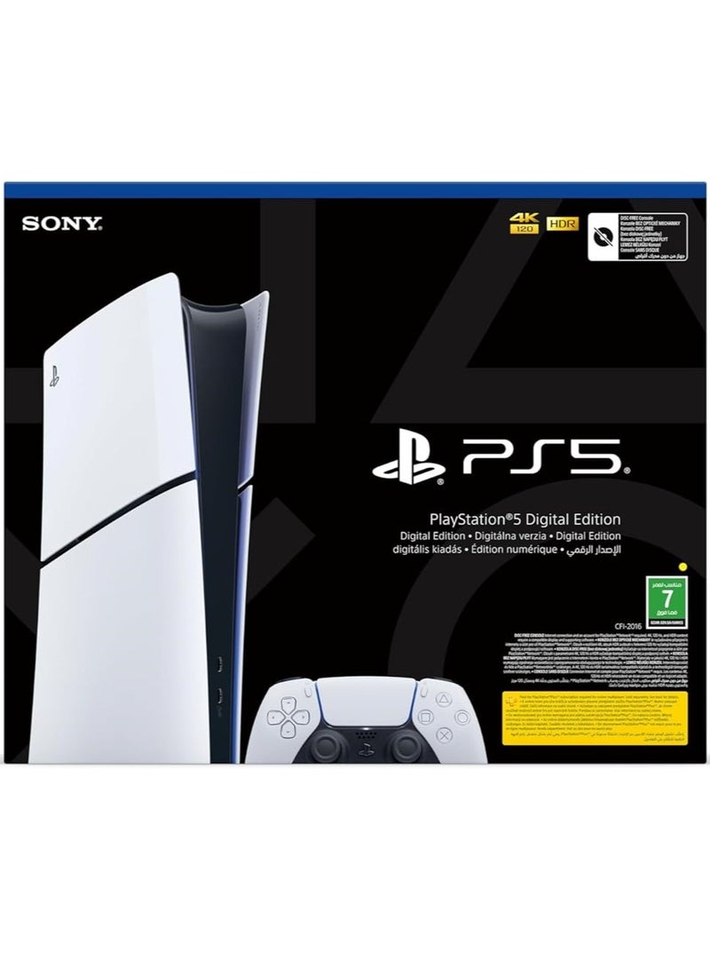 Sony PlayStation 5 Slim Digital Console (KSA Version) With Extra Dualsense Wireless Controller - White - Image 2