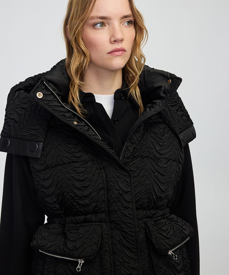 Ipekyol Textured Removable Hooded Vest - Image 2