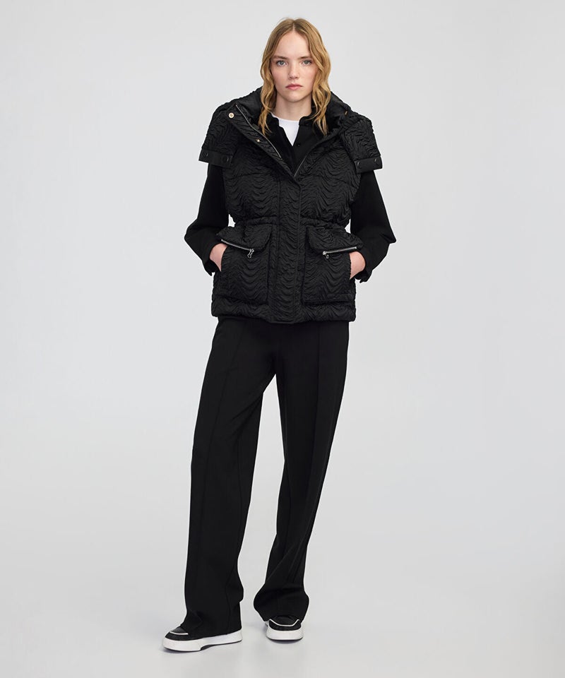 Ipekyol Textured Removable Hooded Vest - Image 4