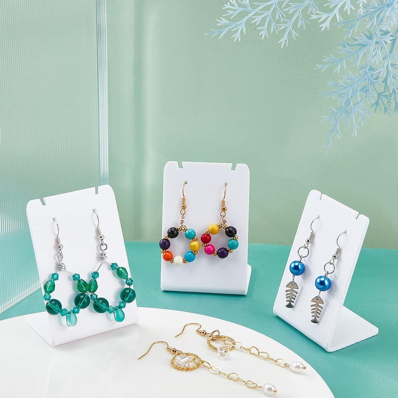 TPGP PandaHall 10 Packs Earring Display Racks - Acrylic Organizer for Earrings and Necklaces - Image 3