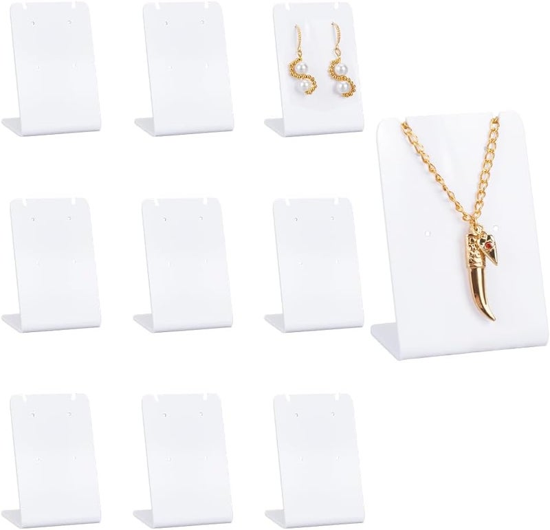 TPGP PandaHall 10 Packs Earring Display Racks - Acrylic Organizer for Earrings and Necklaces - Image 1