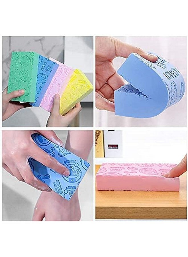 Kayru Scrub Brush Bath Scrubber for Body tub Scrubber loofah for Kids Cartoon Shower Brush Kids exfoliating Sponge Soft Scrubber Sponge Cleaning Scrubbers Shower Exfoliating Sponge - Image 5