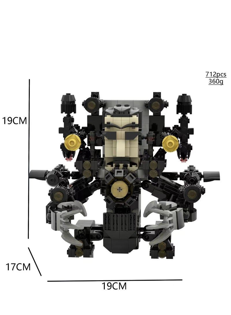 general Toy Building Blocks 712Pcs Giant G-MAN Toilet Man King Toy Ideas Toys Battle Horror Game Model Ideas Toys Gifts for Adult & Kid - Image 2
