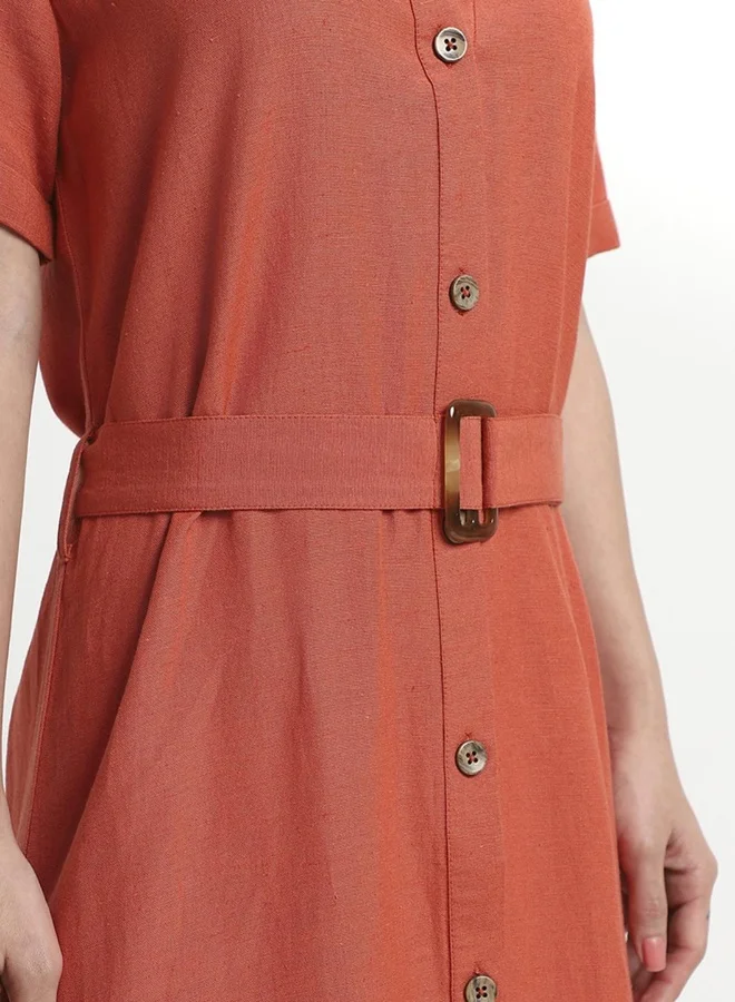 دينيس لينغو Belted Midi Dress