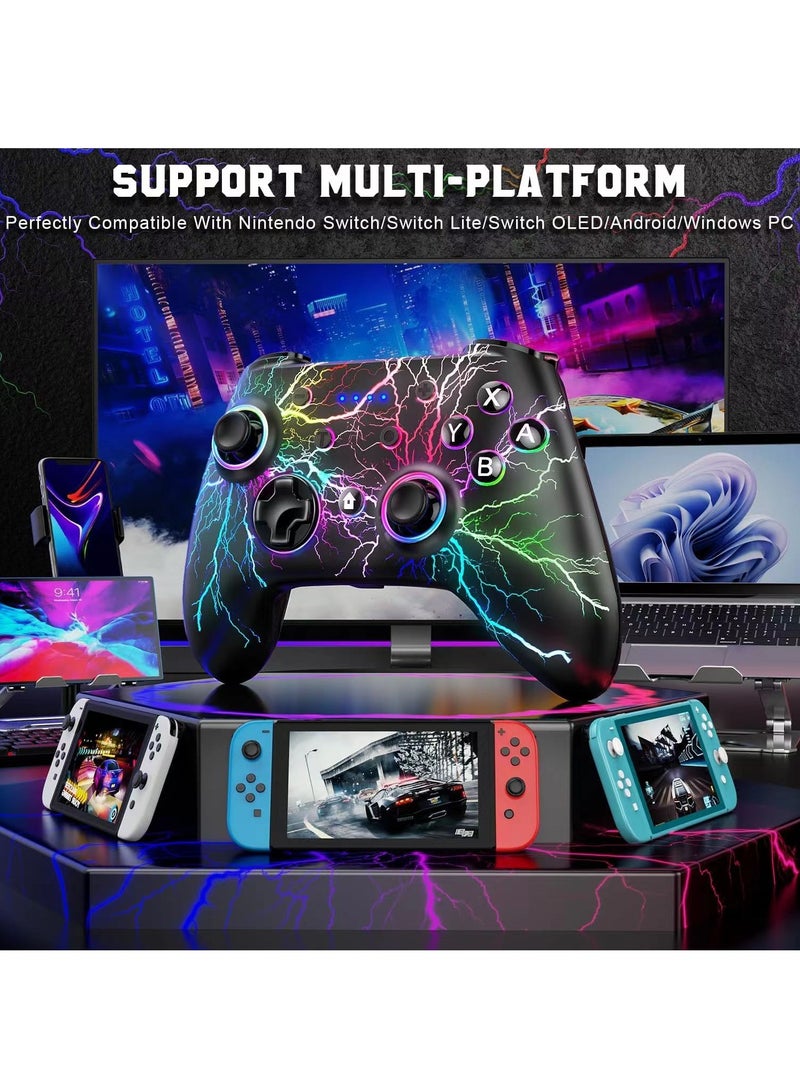 وحدة تحكم سويتش، وحدة تحكم لاسلكية احترافية متوافقة مع نينتندو سويتش/سويتش لايت/سويتش OLED وحدة تحكم للتبديل مع تنبيه، اهتزاز توربو - Image 5