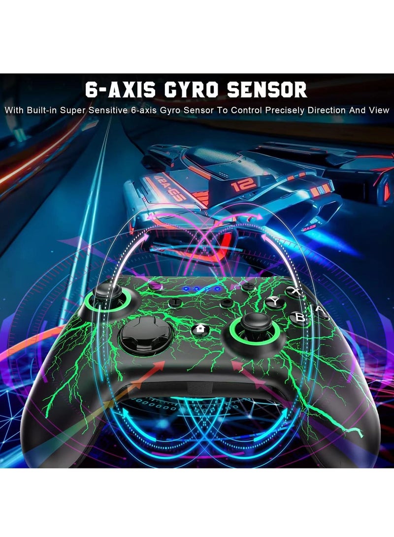 وحدة تحكم سويتش، وحدة تحكم لاسلكية احترافية متوافقة مع نينتندو سويتش/سويتش لايت/سويتش OLED وحدة تحكم للتبديل مع تنبيه، اهتزاز توربو - Image 3